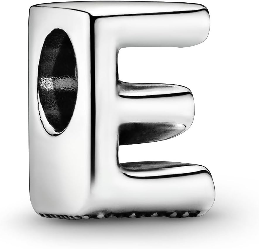image:imagePandora Alphabet Charm Compatible Moments Gift for Her Made with Sterling Silver with Gift BoxLetter E