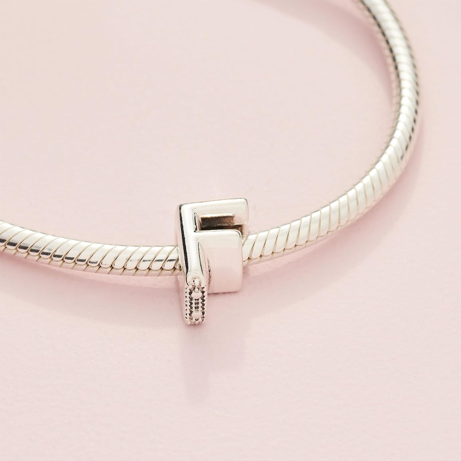 image:imagePandora Alphabet Charm Compatible Moments Gift for Her Made with Sterling Silver with Gift BoxLetter F