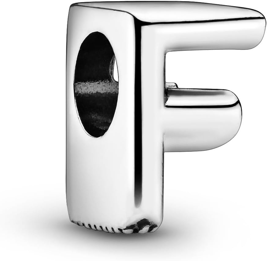 image:imagePandora Alphabet Charm Compatible Moments Gift for Her Made with Sterling Silver with Gift BoxLetter F