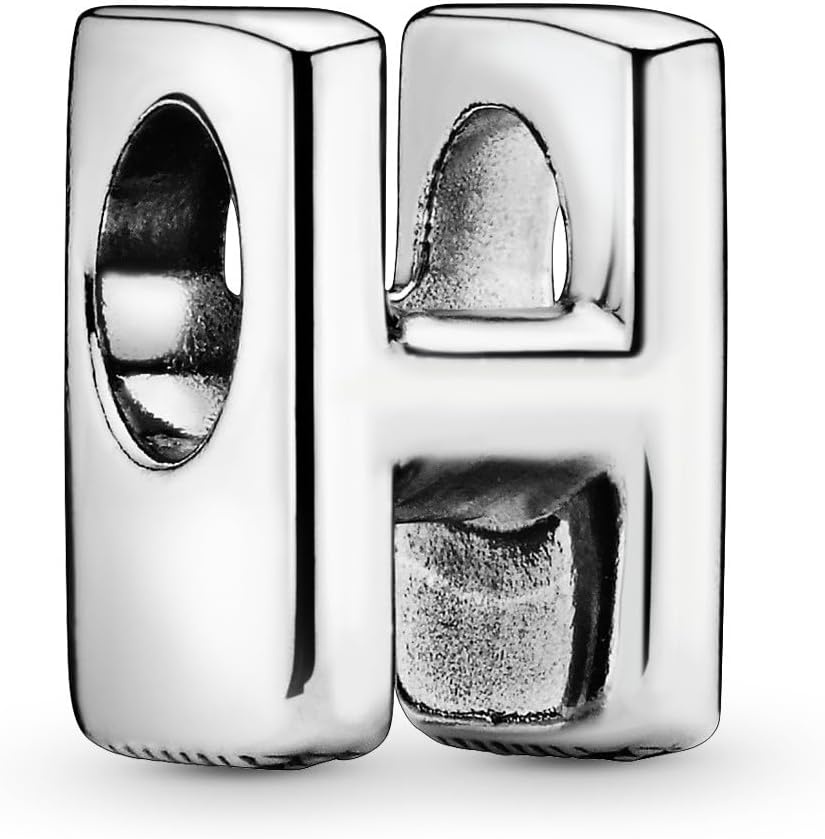 image:imagePandora Alphabet Charm Compatible Moments Gift for Her Made with Sterling Silver with Gift BoxLetter H