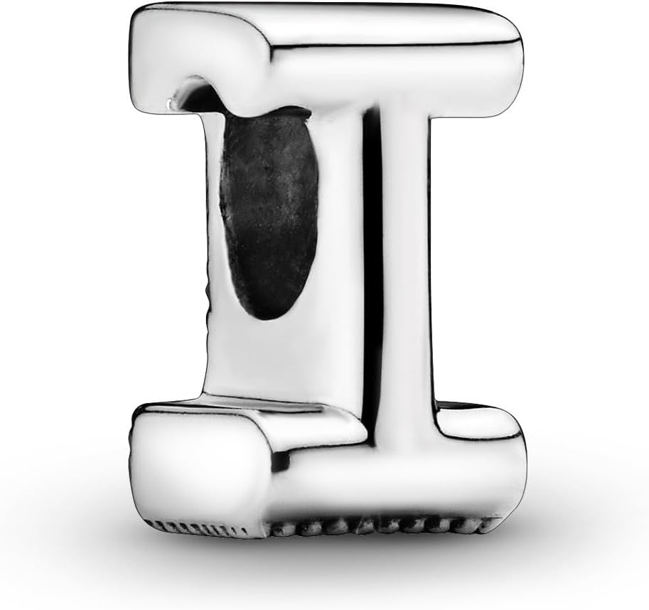 image:imagePandora Alphabet Charm Compatible Moments Gift for Her Made with Sterling Silver with Gift BoxLetter I