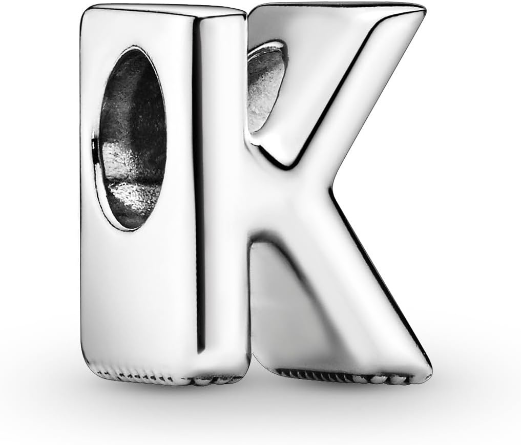 image:imagePandora Alphabet Charm Compatible Moments Gift for Her Made with Sterling Silver with Gift BoxLetter K