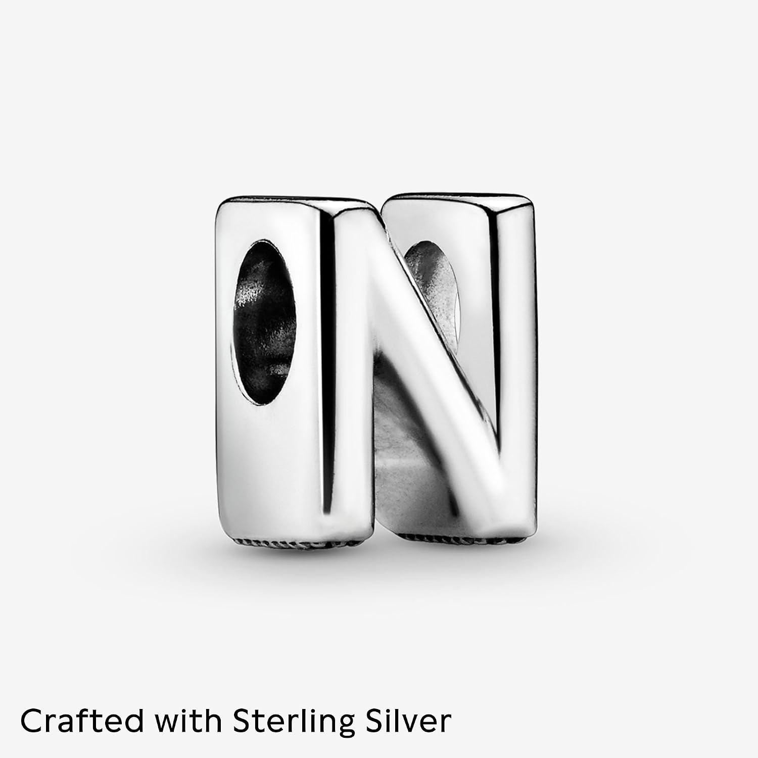 image:imagePandora Alphabet Charm Compatible Moments Gift for Her Made with Sterling Silver with Gift BoxLetter N