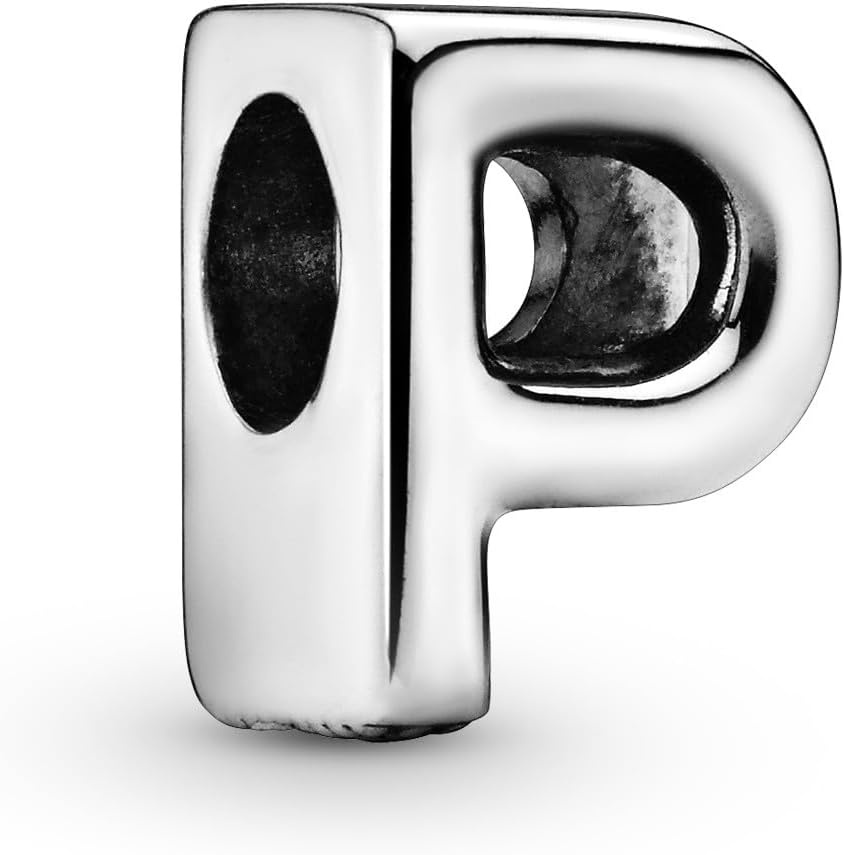 image:imagePandora Alphabet Charm Compatible Moments Gift for Her Made with Sterling Silver with Gift BoxLetter P