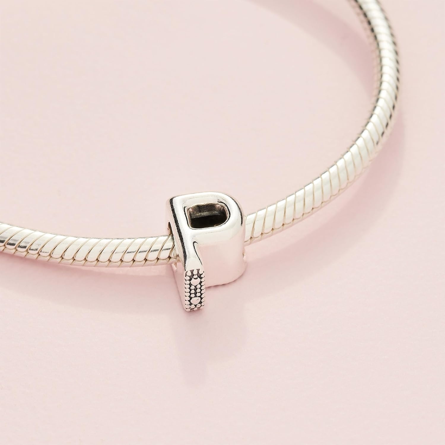 image:imagePandora Alphabet Charm Compatible Moments Gift for Her Made with Sterling Silver with Gift BoxLetter P