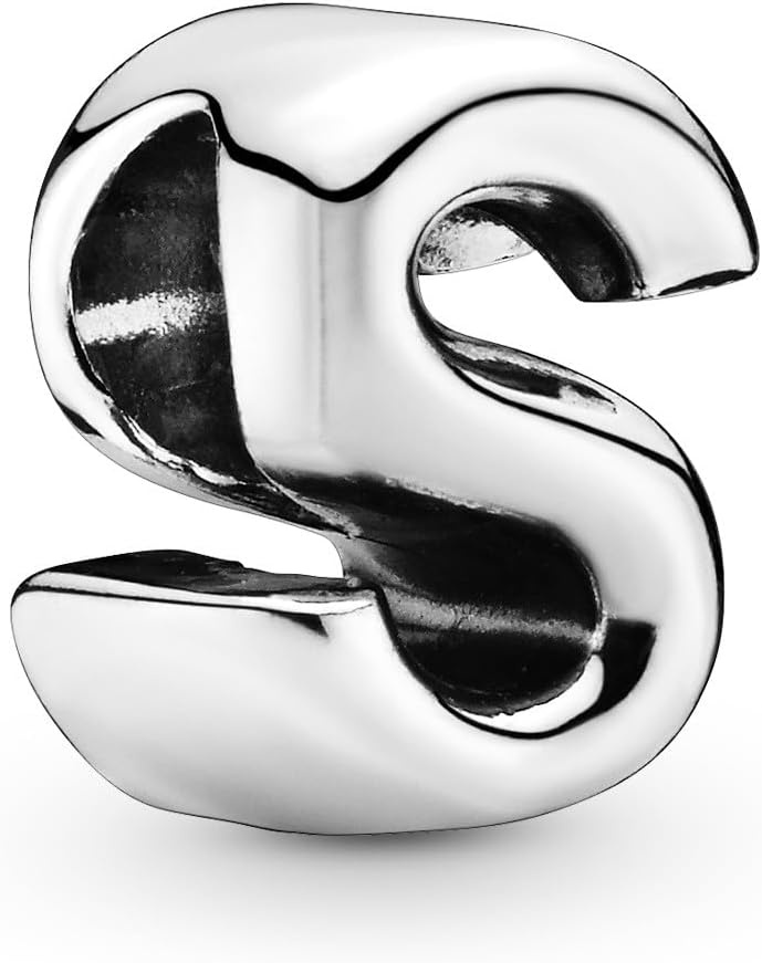 image:imagePandora Alphabet Charm Compatible Moments Gift for Her Made with Sterling Silver with Gift BoxLetter S