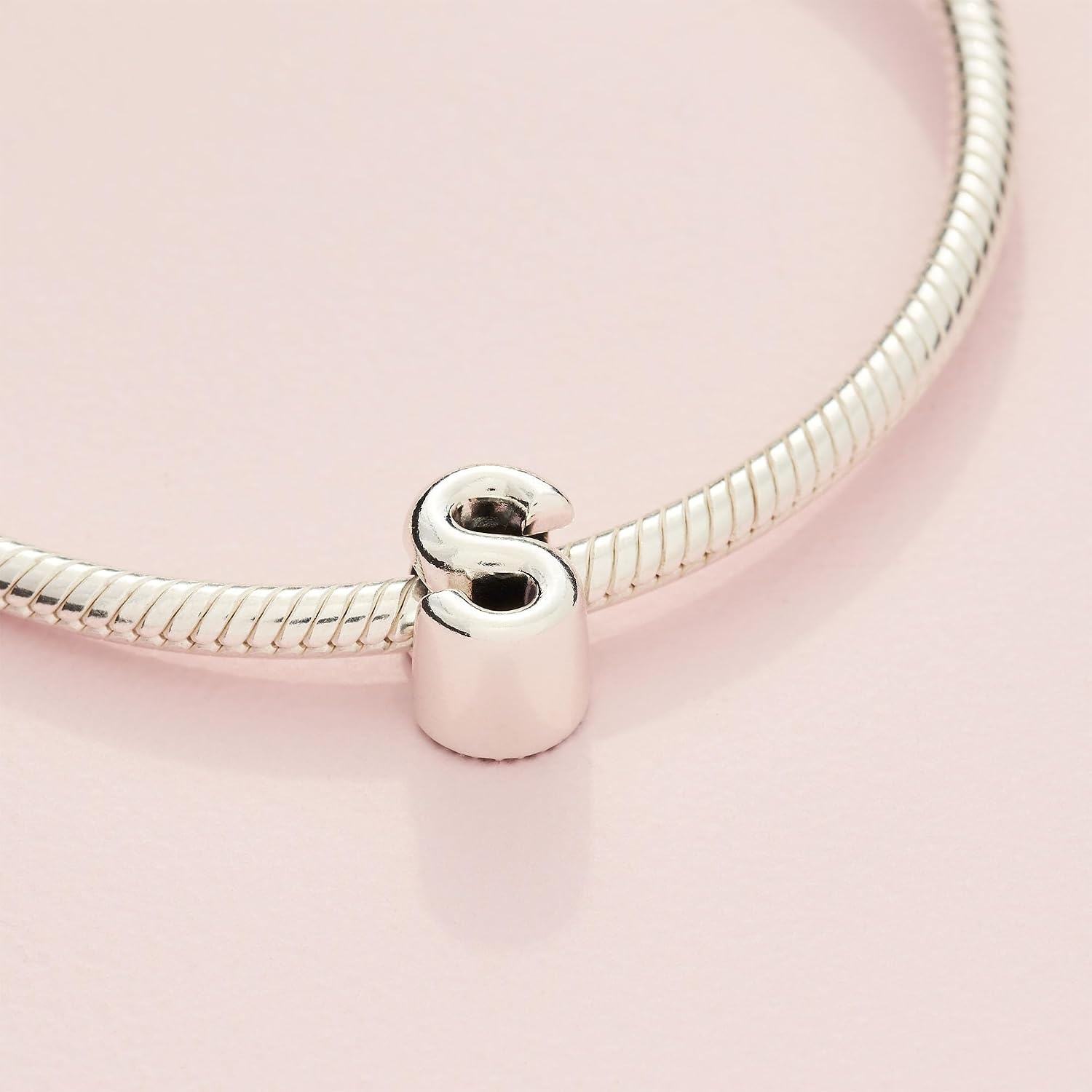 image:imagePandora Alphabet Charm Compatible Moments Gift for Her Made with Sterling Silver with Gift BoxLetter S