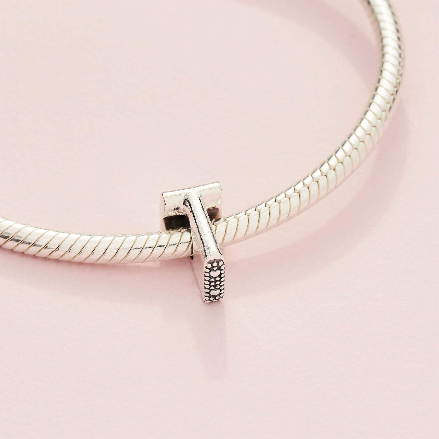 image:imagePandora Alphabet Charm Compatible Moments Gift for Her Made with Sterling Silver with Gift BoxLetter T