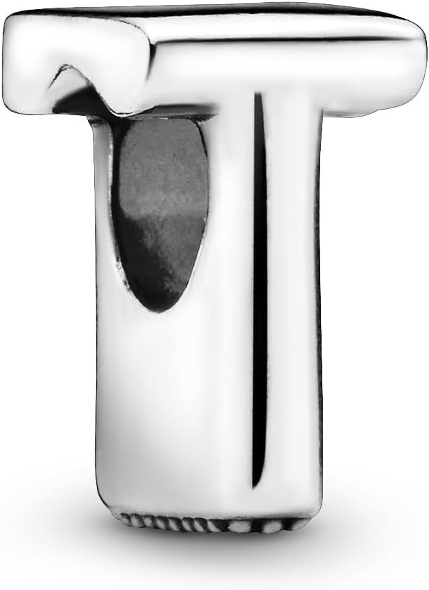 image:imagePandora Alphabet Charm Compatible Moments Gift for Her Made with Sterling Silver with Gift BoxLetter T