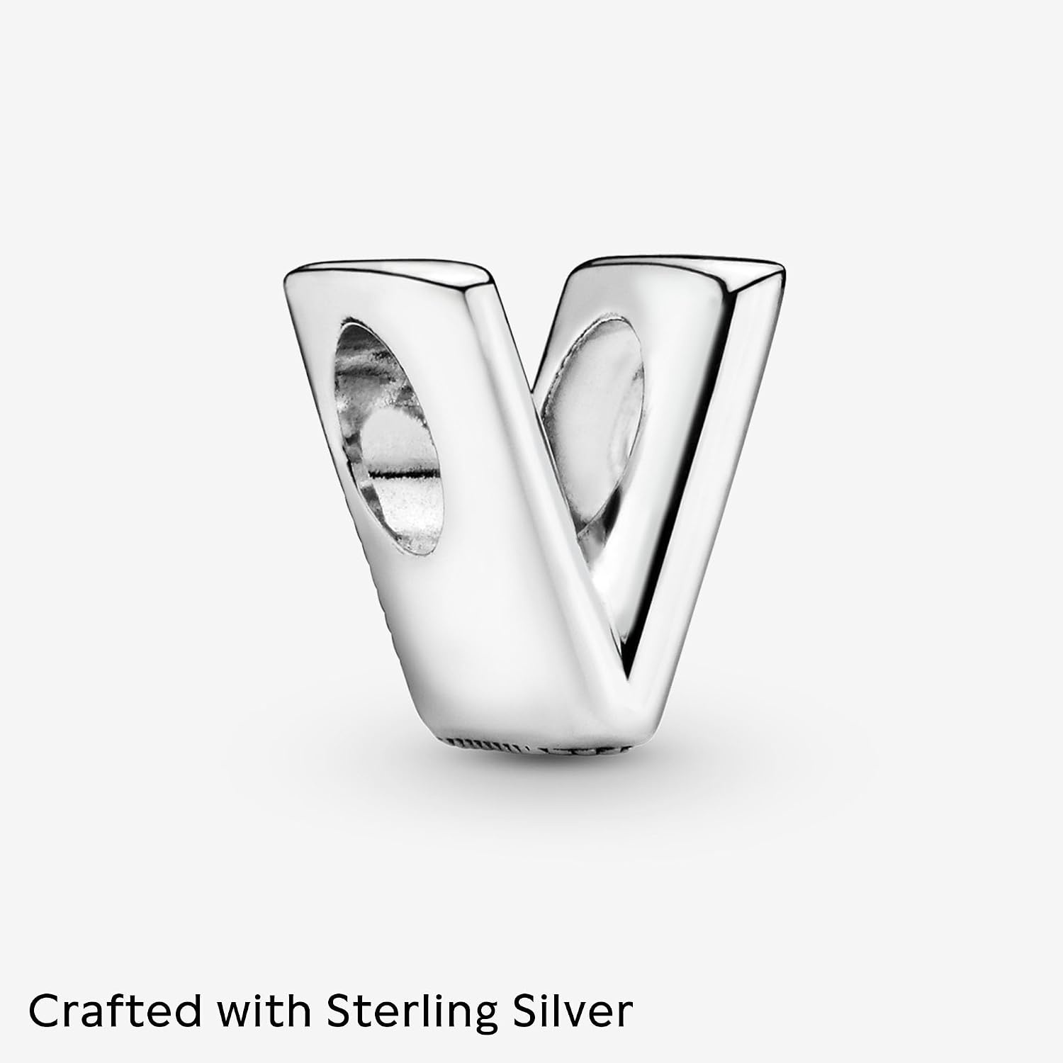 image:imagePandora Alphabet Charm Compatible Moments Gift for Her Made with Sterling Silver with Gift BoxLetter V
