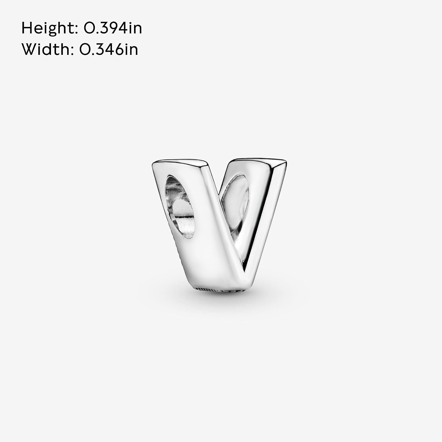 image:imagePandora Alphabet Charm Compatible Moments Gift for Her Made with Sterling Silver with Gift BoxLetter V