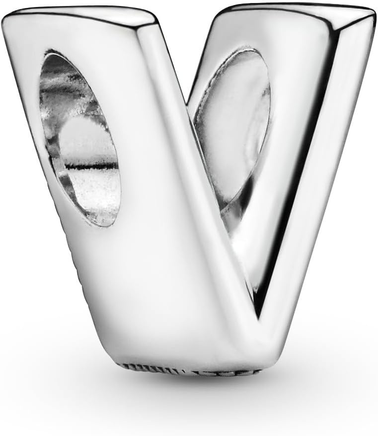 image:imagePandora Alphabet Charm Compatible Moments Gift for Her Made with Sterling Silver with Gift BoxLetter V