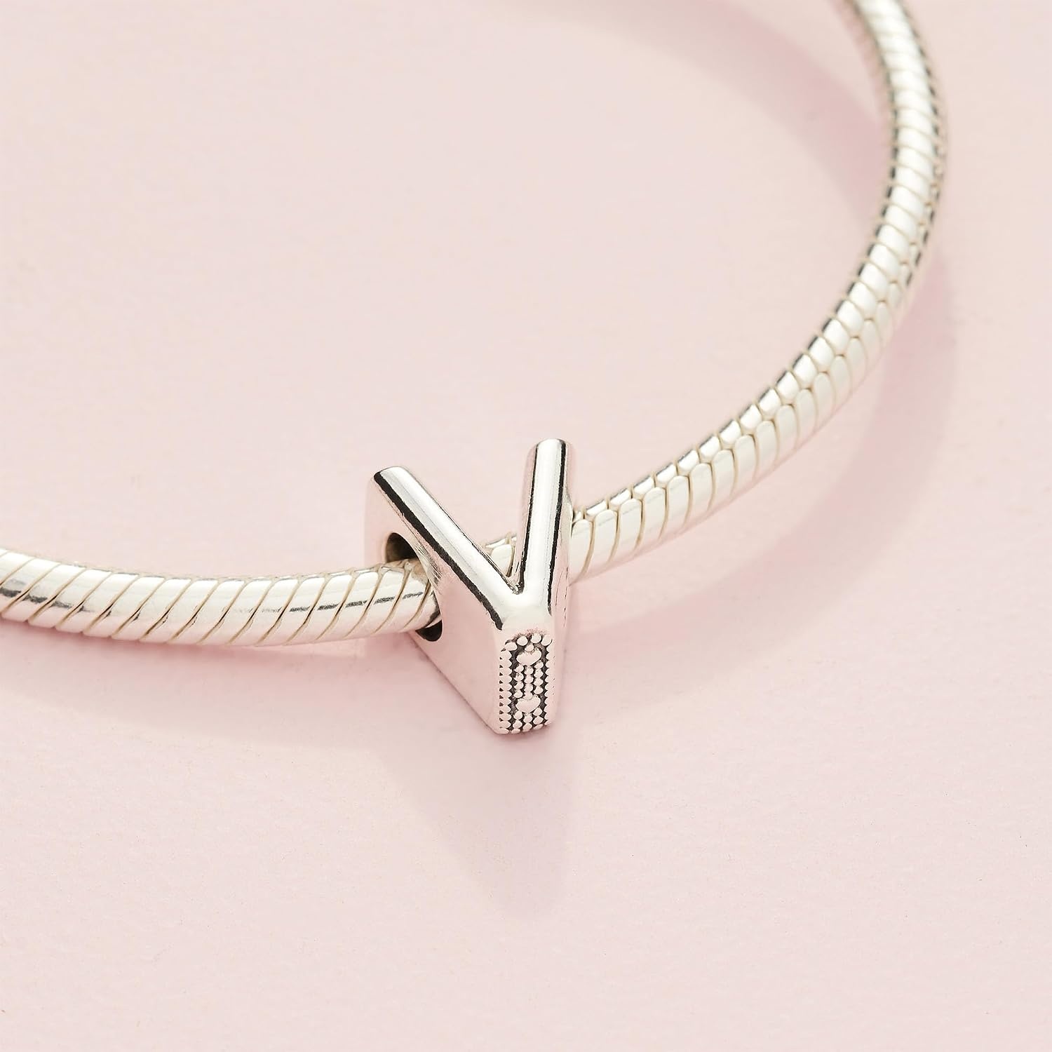image:imagePandora Alphabet Charm Compatible Moments Gift for Her Made with Sterling Silver with Gift BoxLetter V