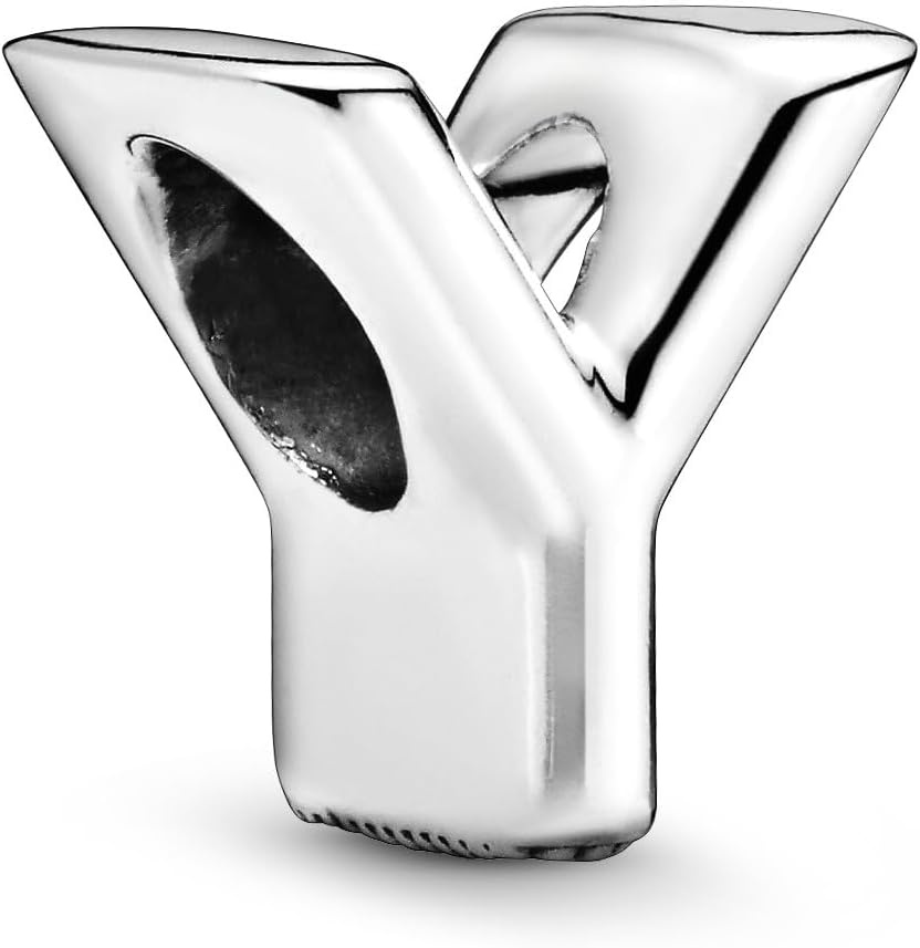 image:imagePandora Alphabet Charm Compatible Moments Gift for Her Made with Sterling Silver with Gift BoxLetter Y