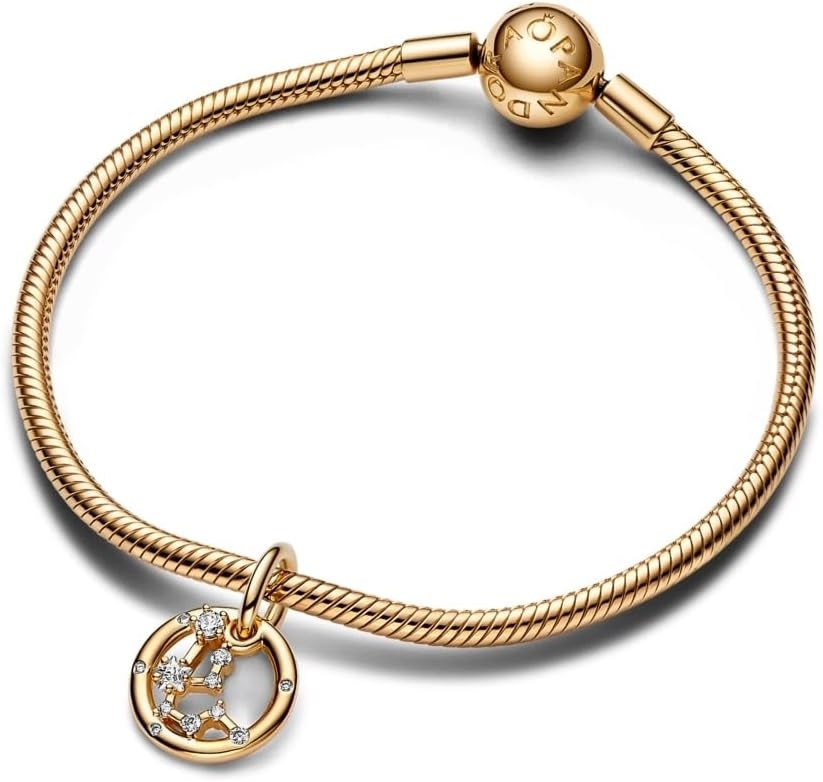 image:imagePandora Aquarius Zodiac Dangle Charm Gift for Her Shine with Cubic Zirconia with Present Box
