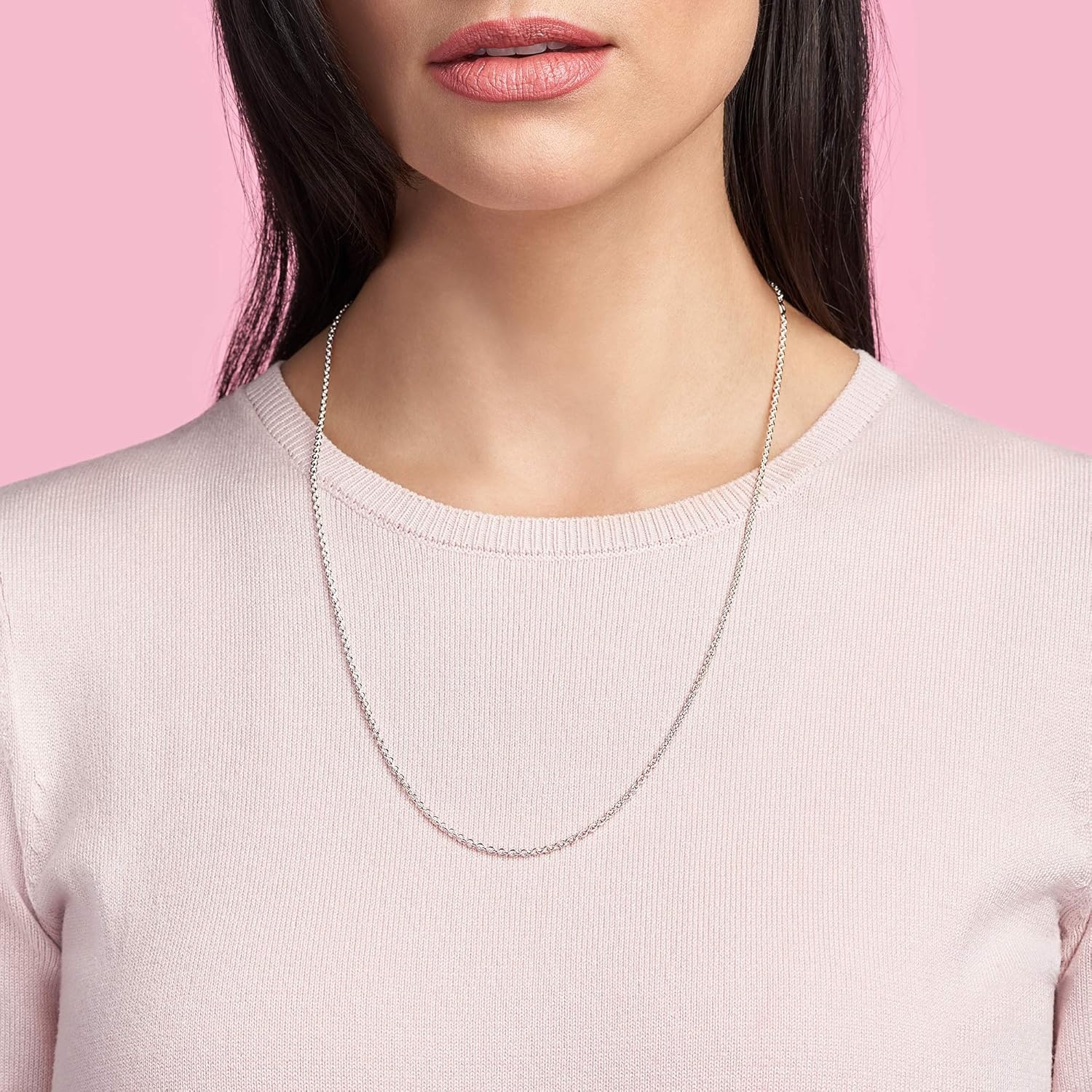 image:imagePandora Cable Chain Necklace Classic Chain Necklace with Lobster Clasp Gift for Her Sterling Silver Adjustable Necklace With Gift Box236