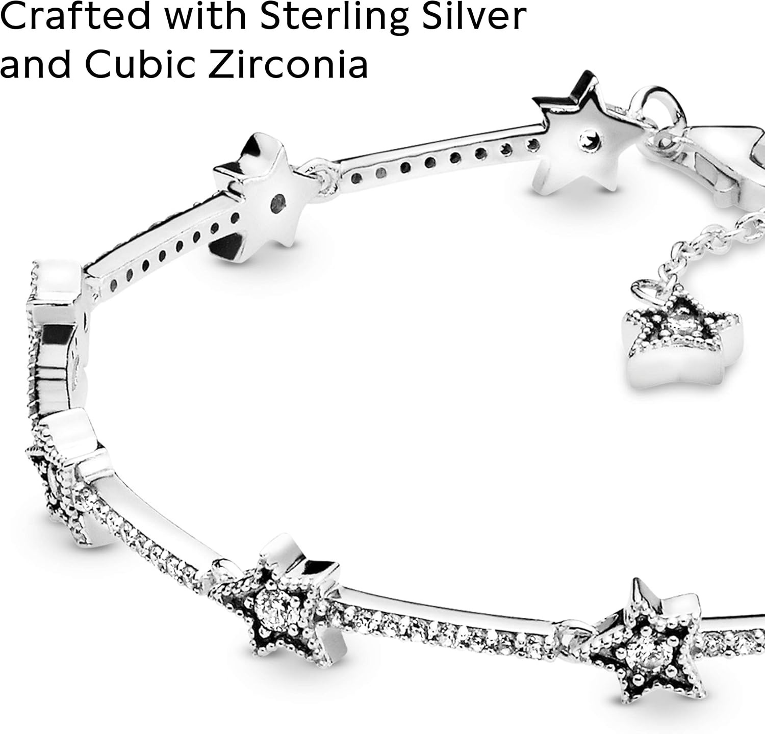 image:imagePandora Celestial Stars Bracelet Gift for Her Sterling Silver amp Cubic Zirconia Bracelet for Women With Gift Box63 Inches