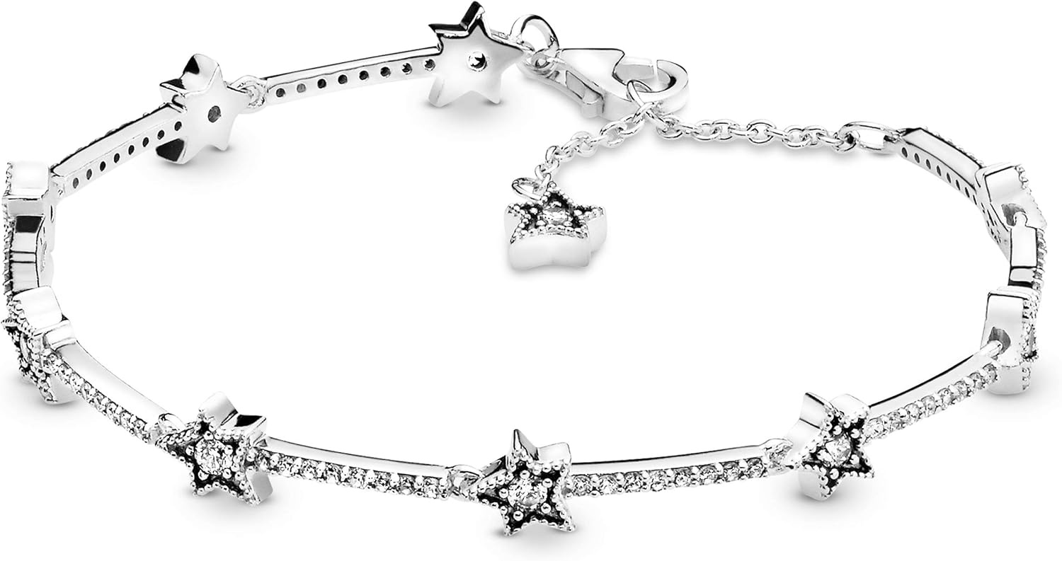 image:imagePandora Celestial Stars Bracelet Gift for Her Sterling Silver amp Cubic Zirconia Bracelet for Women With Gift Box71 Inches