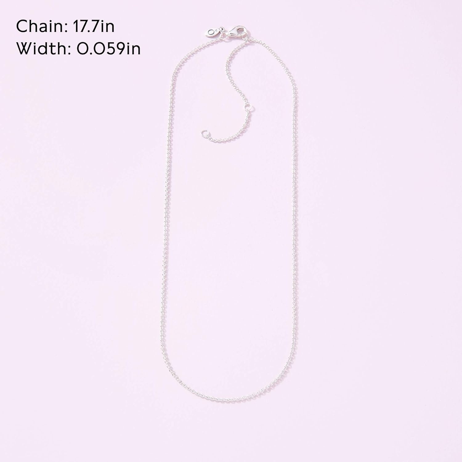image:imagePandora Classic Cable Chain Necklace Thin Necklace Chain with Lobster Clasp Great Gift for Women Sterling Silver Adjustable Chain Necklace Comes with Gift Box315 inches
