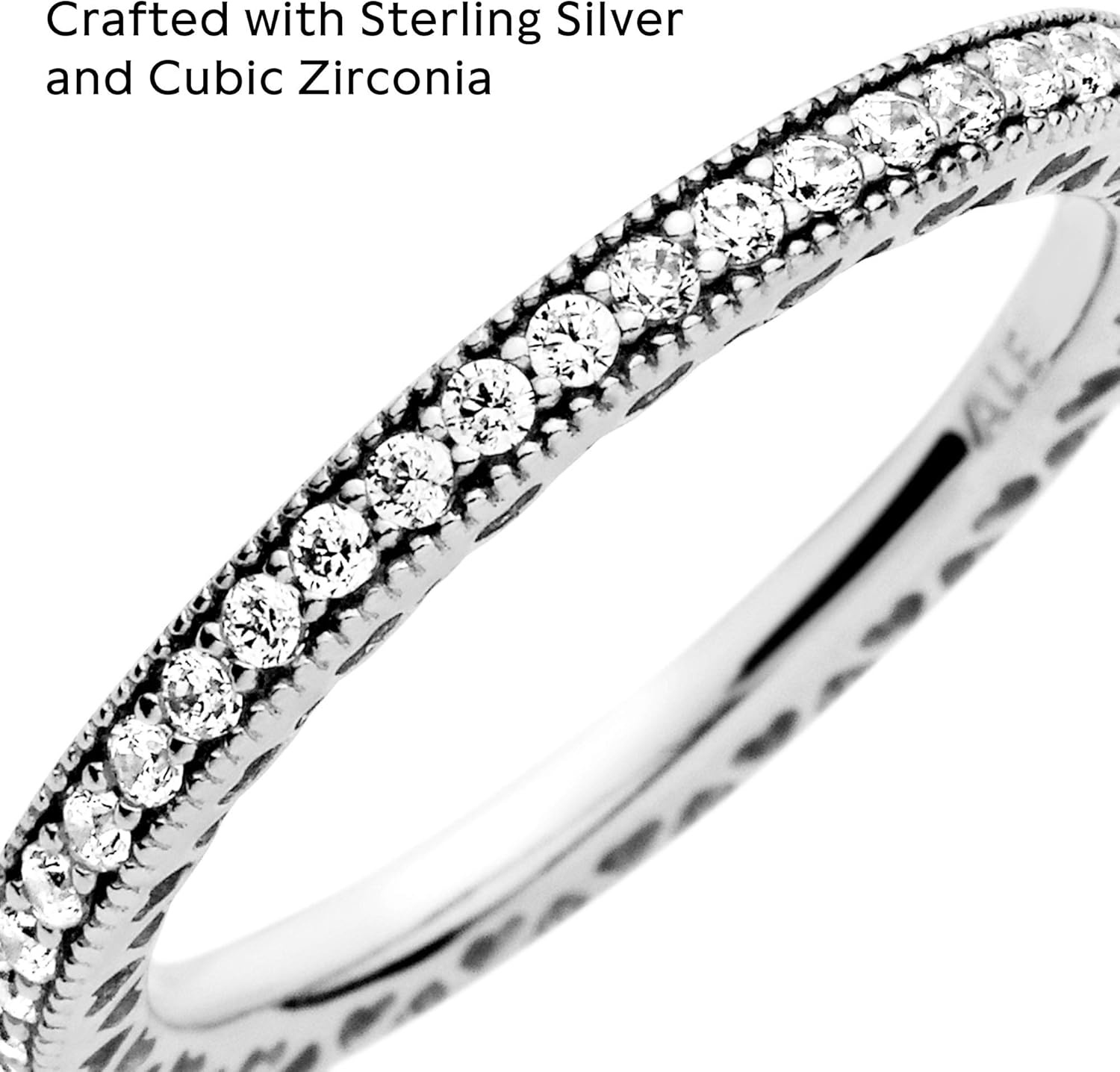 image:imagePandora Halo Sparkle amp Hearts Ring Ring for Women with Cubic Zirconia Layering or Stackable Ring Gift for Her With Gift BoxSterling Silver
