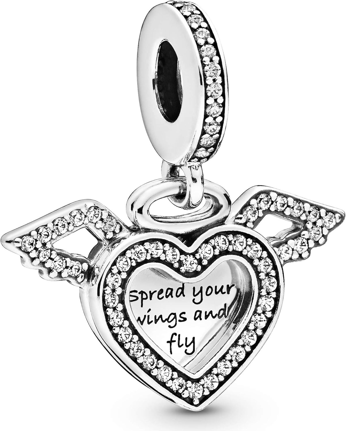 image:imagePandora Hearts amp Angel Wings Dangle Charm Compatible with Pandora Moments Gift for Her Made with Sterling Silver amp Cubic Zirconia with Gift Box