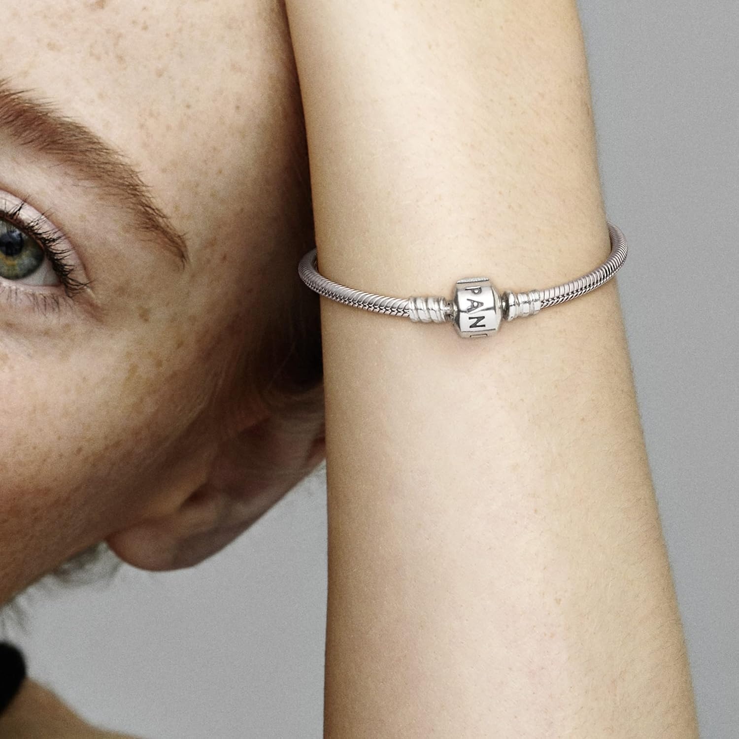 image:imagePandora Jewelry Iconic Moments Snake Chain Charm Bracelet67 Inches