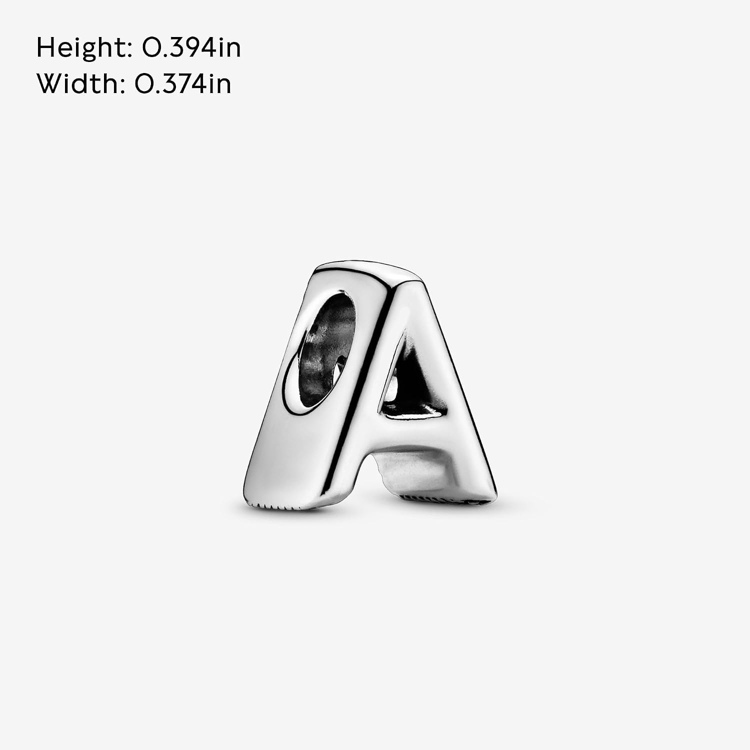 image:imagePandora Jewelry Letter A Alphabet Charm Beautiful Charm Letter for Pandora Charm Bracelets Silver No Box