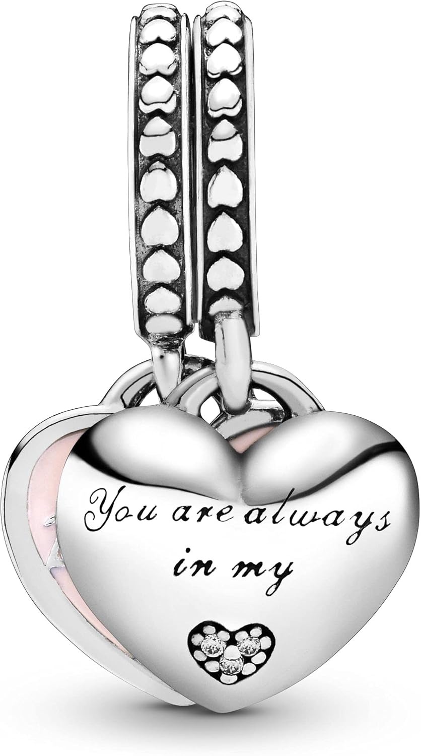image:imagePandora Jewelry Mother and Daughter Hearts Dangle Cubic Zirconia Charm in Sterling Silver