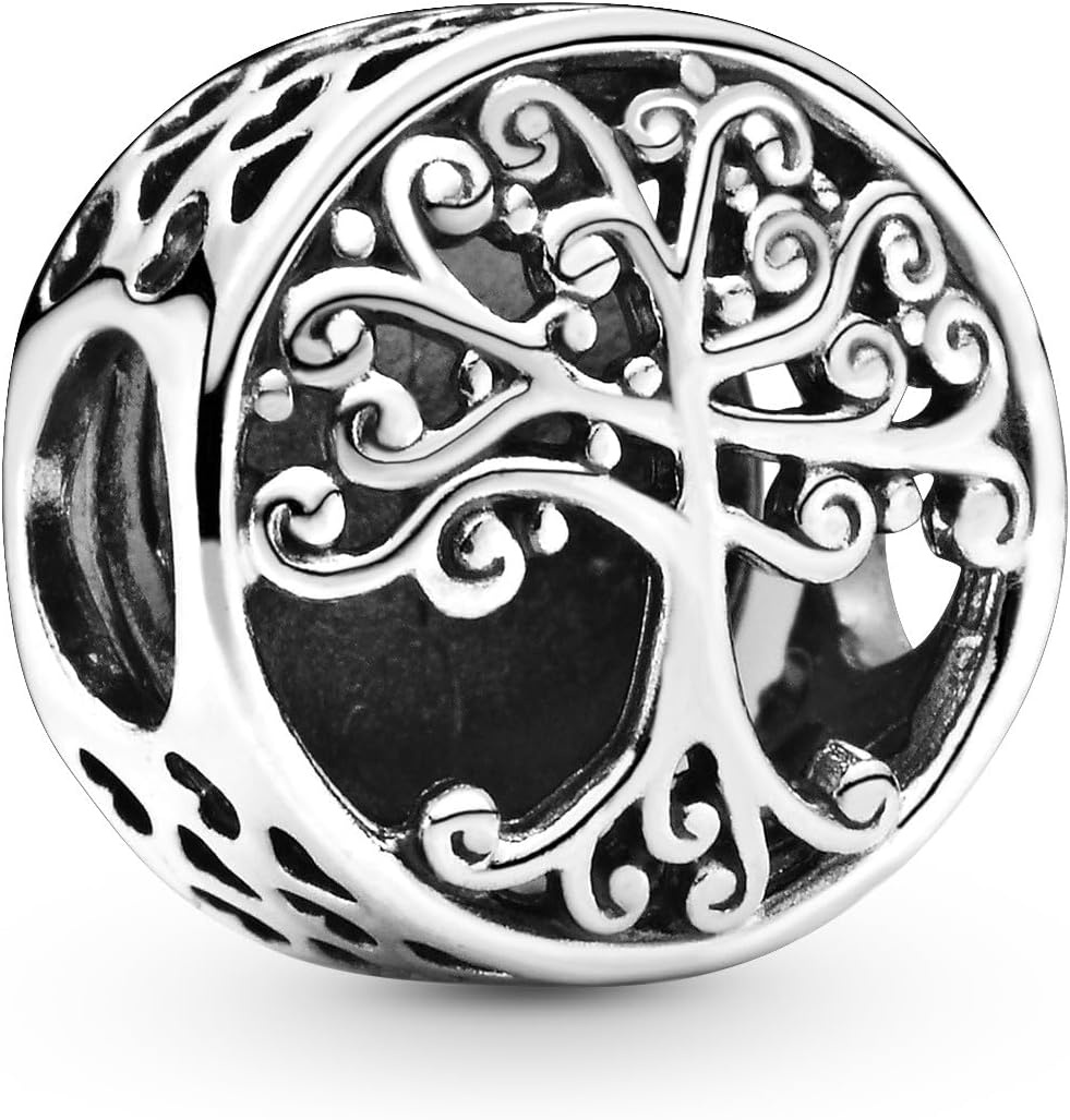 image:imagePandora Jewelry Openwork Family Roots Charm Family Tree Charm for Pandora Charm Bracelets Perfect for Anniversary Holiday or Birthday Gift Sterling Silver