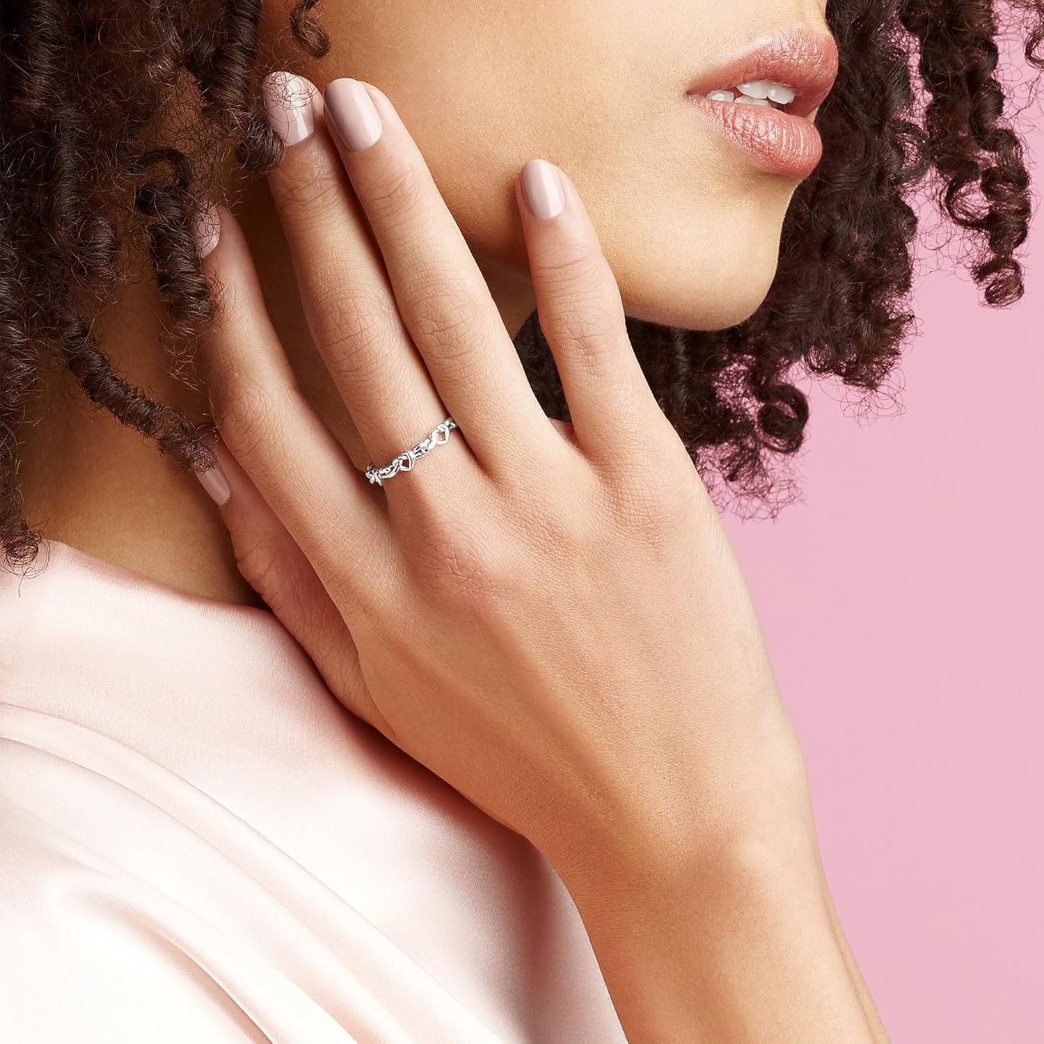 image:imagePandora Knotted Hearts Ring Symbol of Unbreakable Love Promise Ring for Women Layering or Stackable Ring With Gift Box