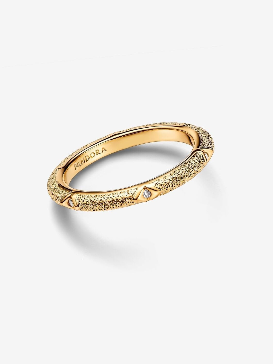 image:imagePandora Me Texture amp Stones Ring 14k GoldPlated Ring with Cubic Zirconia Gift for Women Includes Gift Box10
