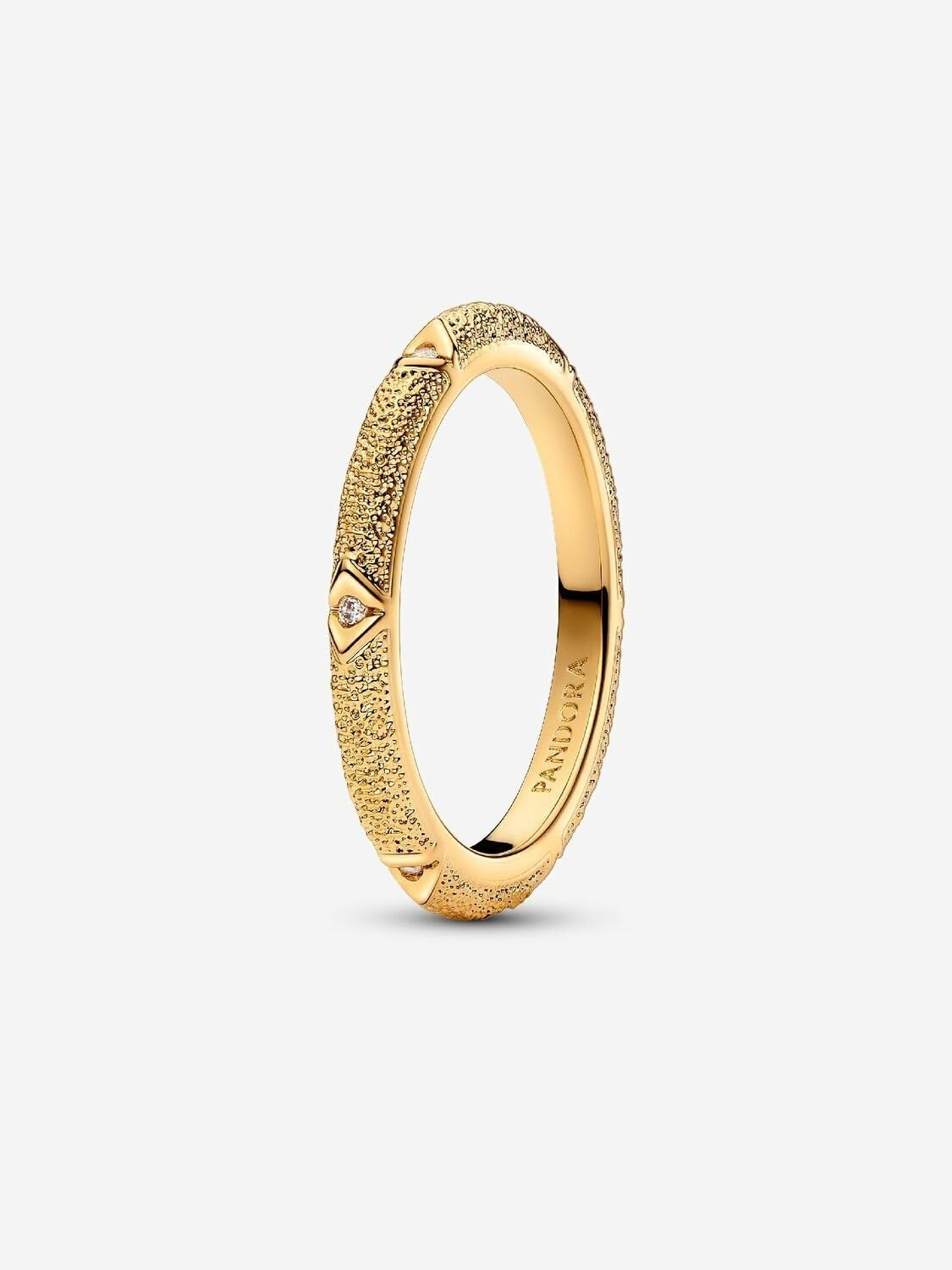 image:imagePandora Me Texture amp Stones Ring 14k GoldPlated Ring with Cubic Zirconia Gift for Women Includes Gift Box5