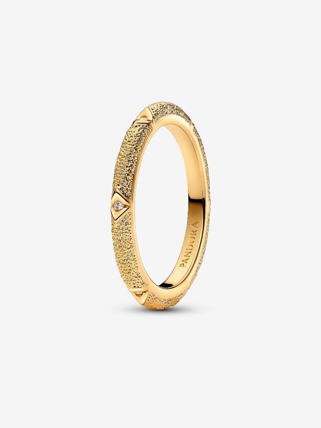 image:imagePandora Me Texture amp Stones Ring 14k GoldPlated Ring with Cubic Zirconia Gift for Women Includes Gift Box6