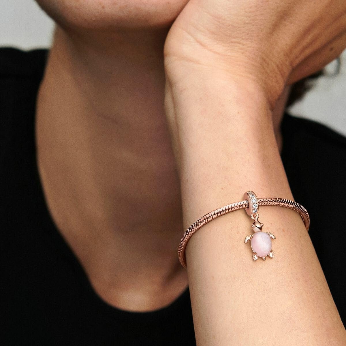 image:imagePandora Murano Glass Pink Sea Turtle Dangle Charm Compatible with Pandora Moments Gift for Women Stunning Womens Jewelry Made with Pandora Rose amp Cubic Zirconia with Gift Box