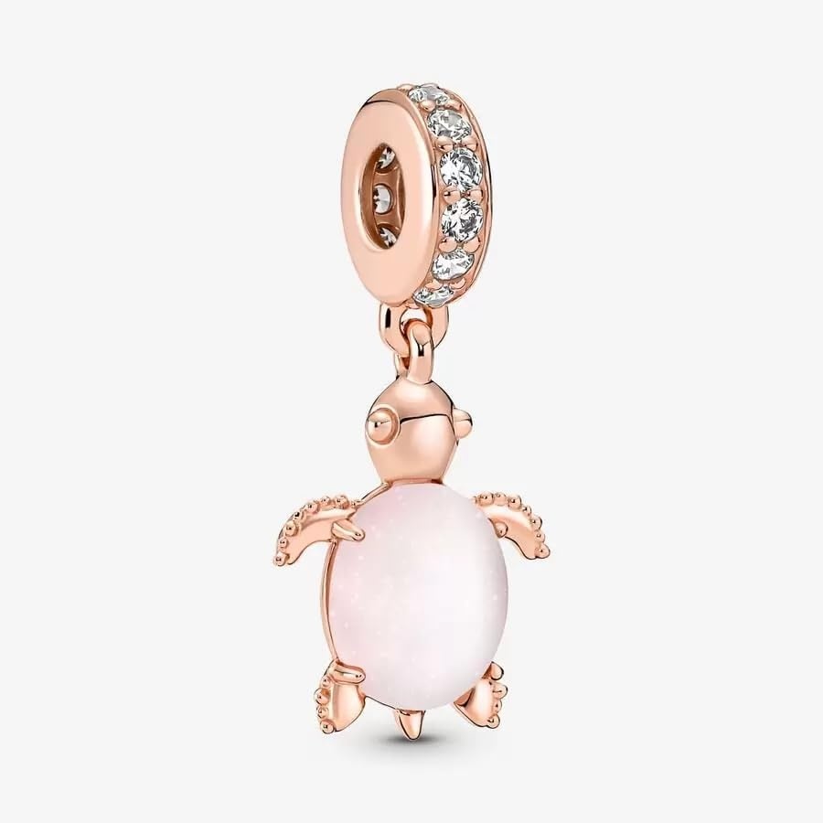 image:imagePandora Murano Glass Pink Sea Turtle Dangle Charm Compatible with Pandora Moments Gift for Women Stunning Womens Jewelry Made with Pandora Rose amp Cubic Zirconia with Gift Box