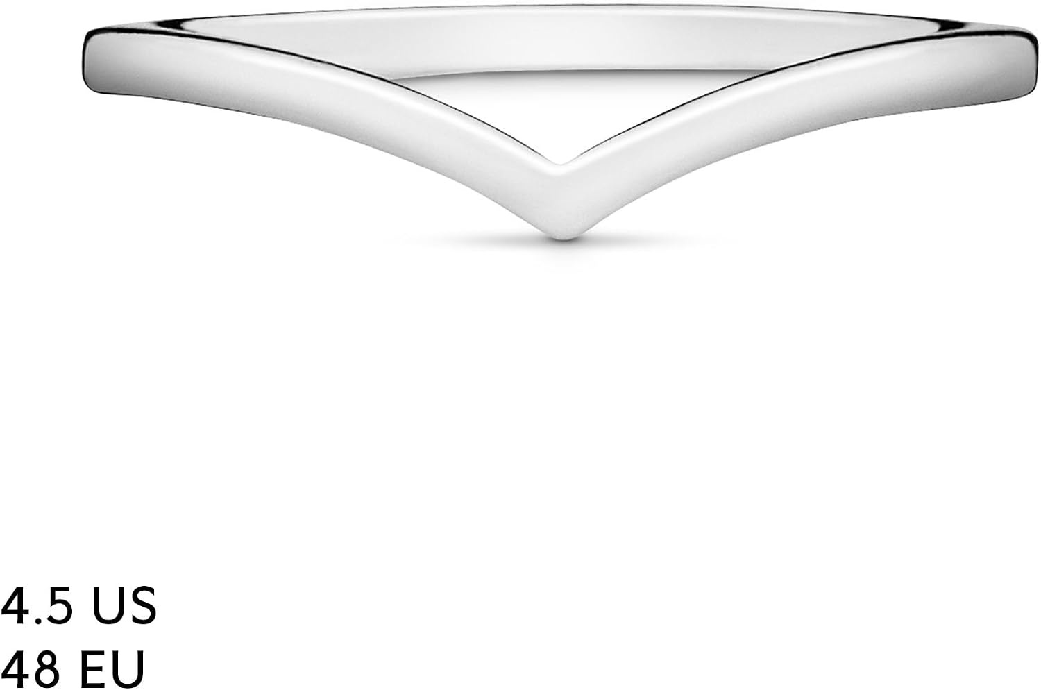 image:imagePandora Polished Wishbone Ring Minimalist Chevron Shape Ring Stackable Sterling Silver Ring for Women Gift for Her Sterling Silver With Gift Box