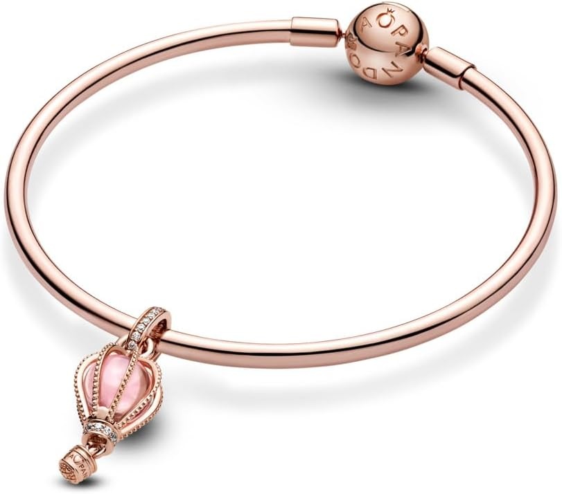 image:imagePandora Sparkling Pink Hot Air Balloon Dangle Charm Gift for Her Rose with Cubic Zirconia with Present Box