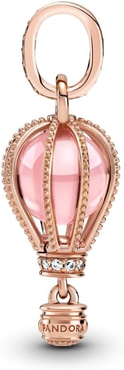 image:imagePandora Sparkling Pink Hot Air Balloon Dangle Charm Gift for Her Rose with Cubic Zirconia with Present Box
