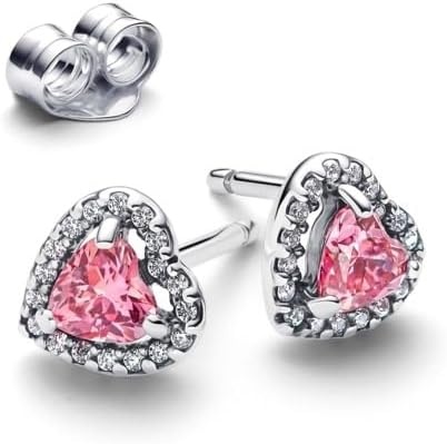 image:imagePandoraPandora Elevated Pink Heart Stud EarringsSterling silverWith Gift Box