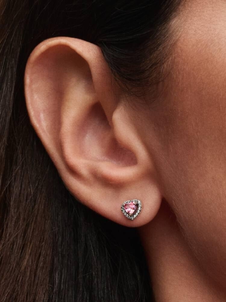 image:imagePandoraPandora Elevated Pink Heart Stud EarringsSterling silverWith Gift Box