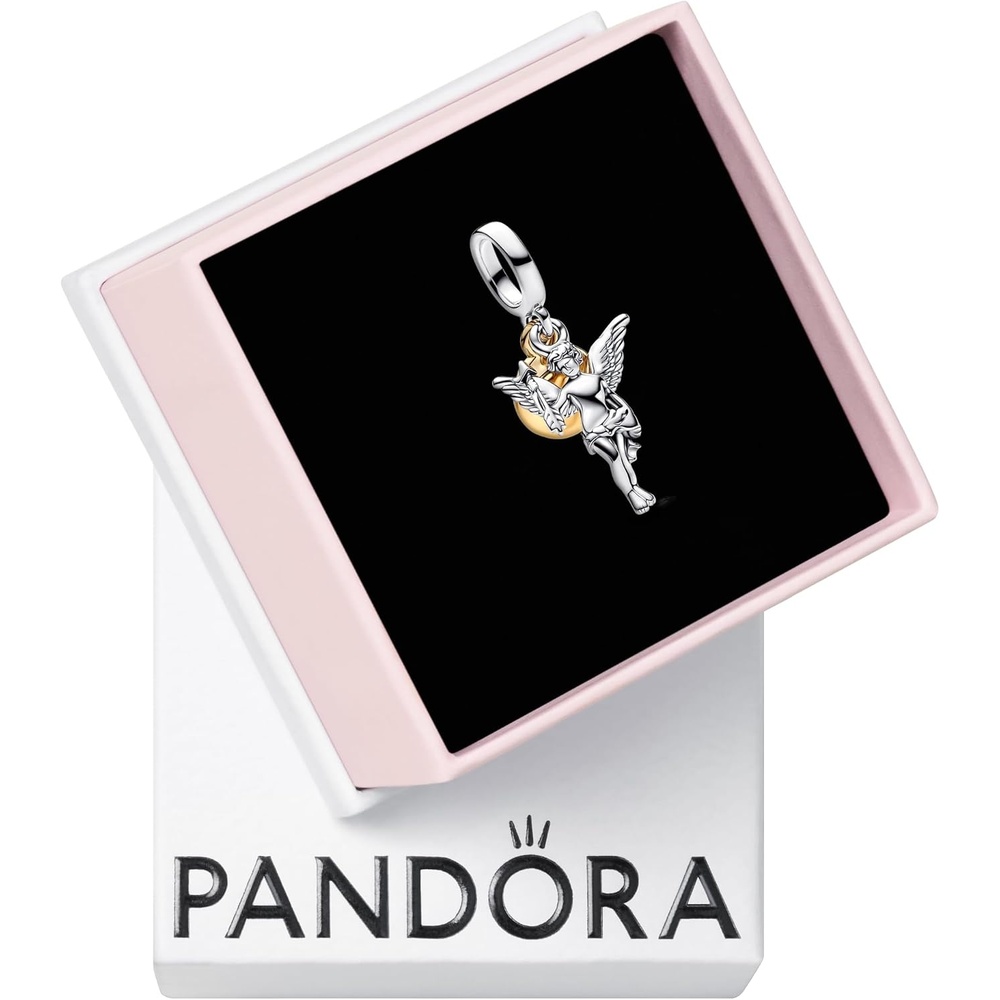 image:imagePANDORA Cupid Dangle Charm Sterling Silver amp 14k Gold Plated Compatible with PANDORA Moments amp ME Jewelry for Women with Gift Box