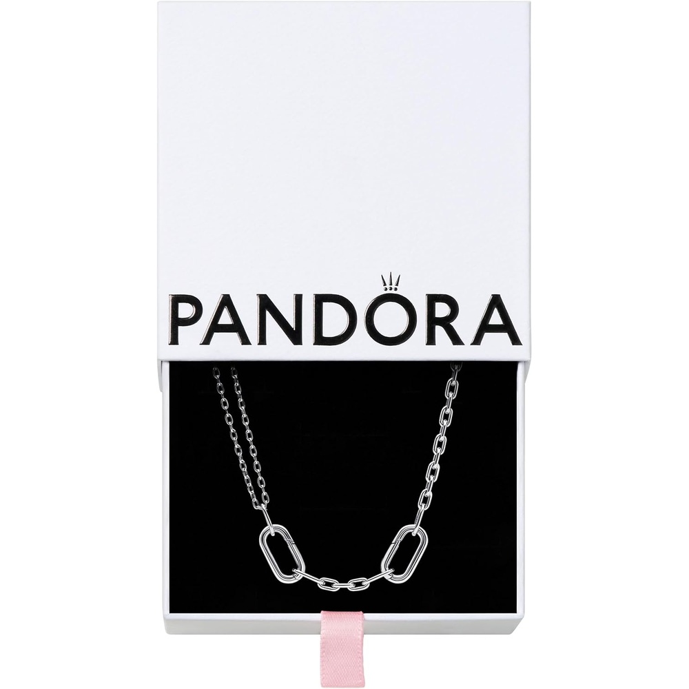 image:imagePANDORA Double Link Chain Necklace Compatible with PANDORA Me Stunning Womens Jewelry Gift for Her Made with Sterling Silver With Gift Box 177