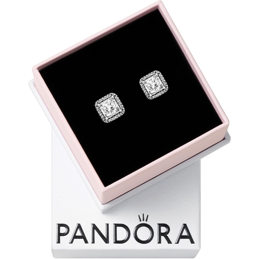 image:imagePANDORA Elegance Earrings Timeless Earrings for Women Gift for Her Sterling Silver amp Cubic Zirconia With Gift Box