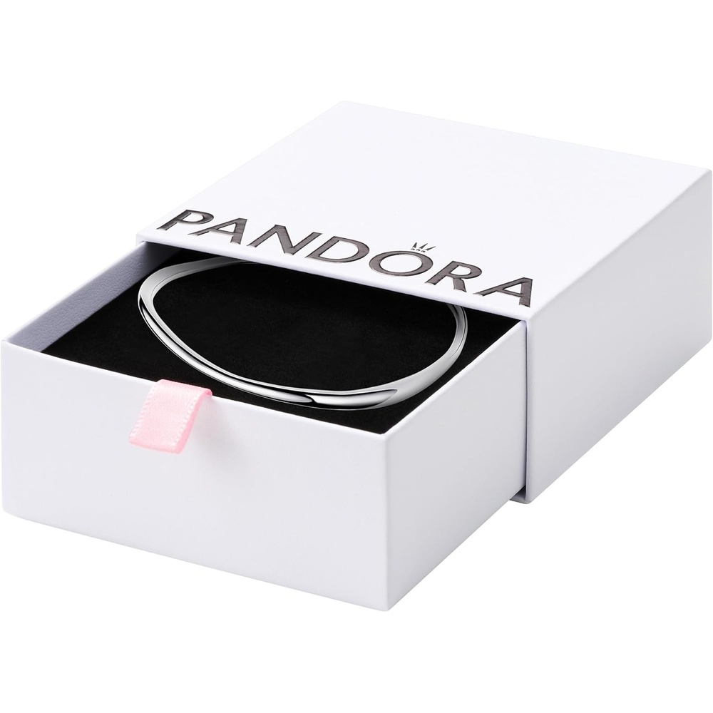 image:imagePANDORA Essence Organically Shaped Bangle Sterling Silver Bangle Gift for Women Includes Gift Box17