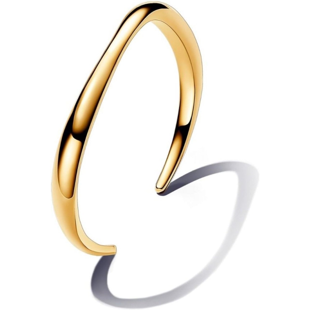 image:imagePANDORA Essence Organically Shaped Open Bangle  14k GoldPlated Bangle  Bracelet for Women  Includes Gift Box16
