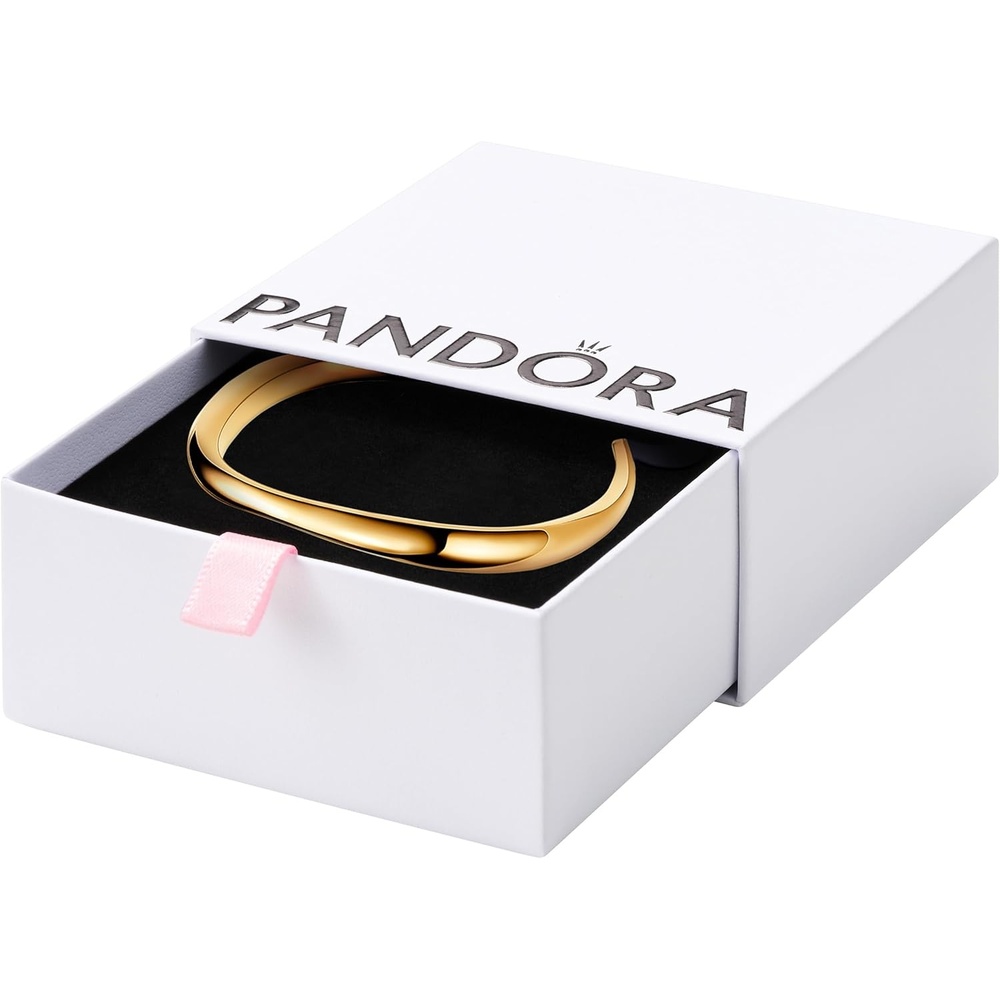 image:imagePANDORA Essence Organically Shaped Open Bangle 14k GoldPlated Bangle Bracelet for Women Includes Gift Box19