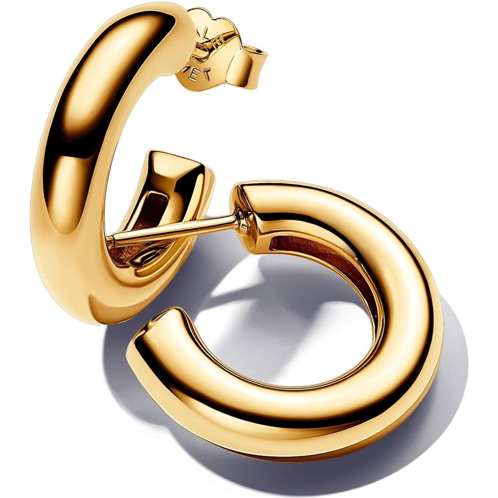 image:imagePANDORA Essence Round Open Hoop Earrings 14k GoldPlated Earrings Gift for Her Includes Gift Box
