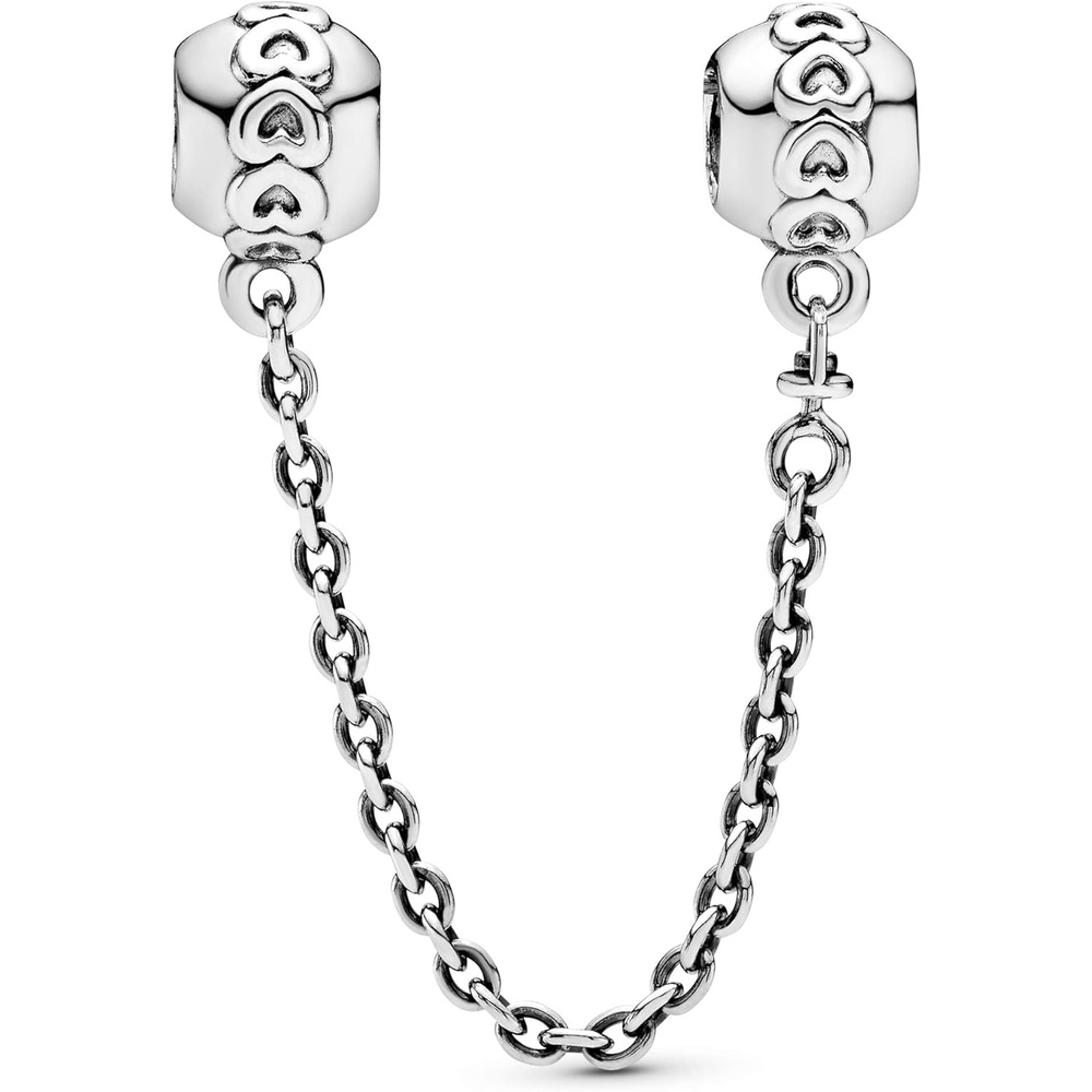 image:imagePANDORA Jewelry Band of Hearts Safety Chain Sterling Silver Charm 2 No Box