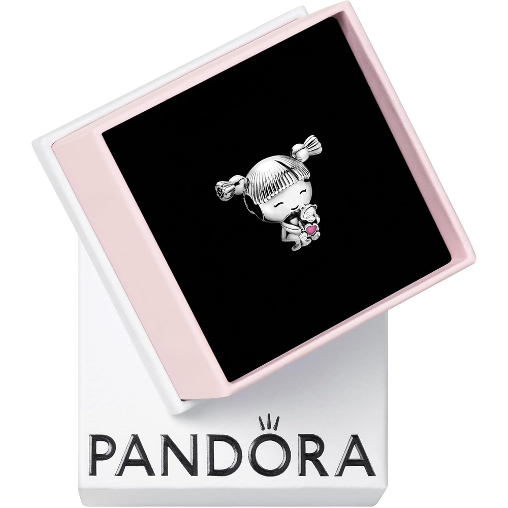 image:imagePANDORA Little Girl with Pigtails Charm Compatible with PANDORA Moments Gift for Her Made with Sterling Silver amp Enamel with Gift Box