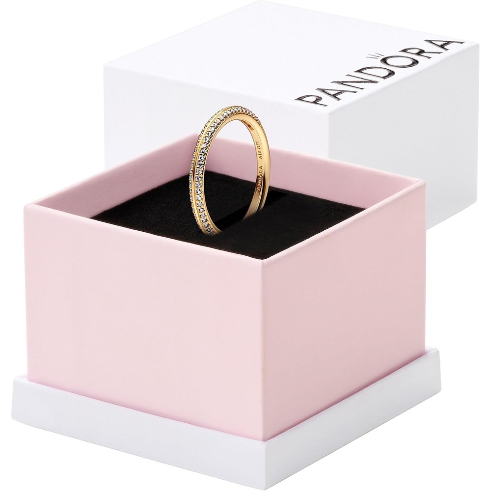 image:imagePANDORA ME Pav Ring  Gold Ring for Women  Layering or Stackable Ring  Gift for Her Shine with Cubic Zirconia  With Gift Box  Size 85